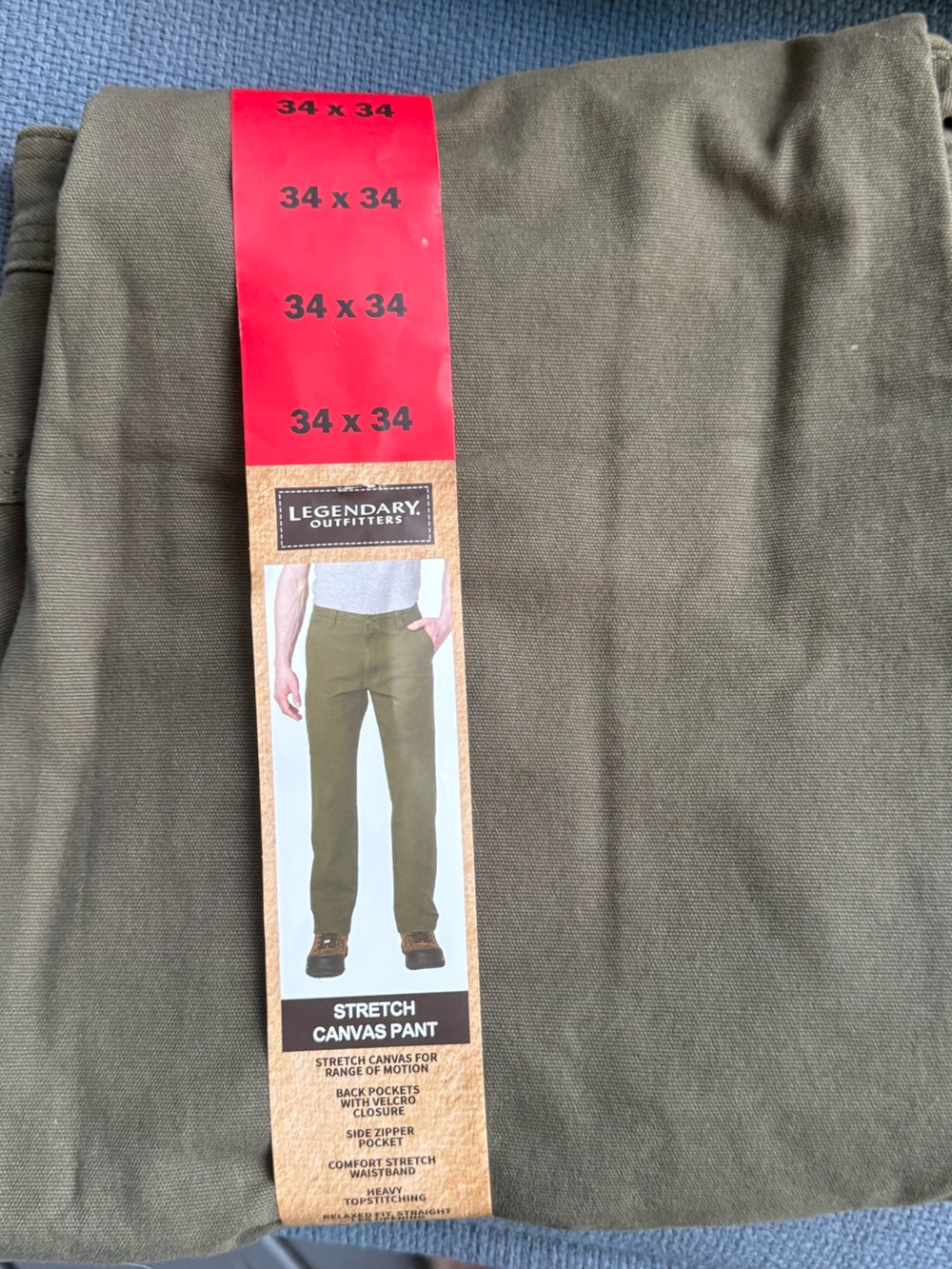 Men's Stretch Canvas Pants - Olive